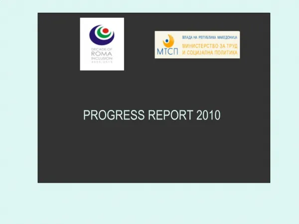 PROGRESS REPORT 2010