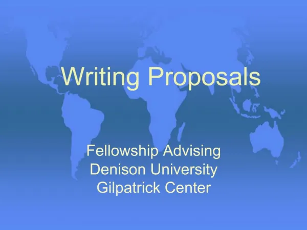 Fellowship Advising Denison University Gilpatrick Center