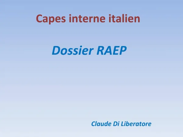 Capes interne italien