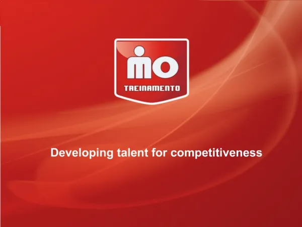 Developing talent for competitiveness