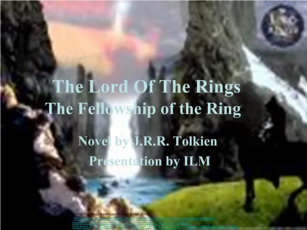 The Lord Of The Rings The Fellowship of the Ring