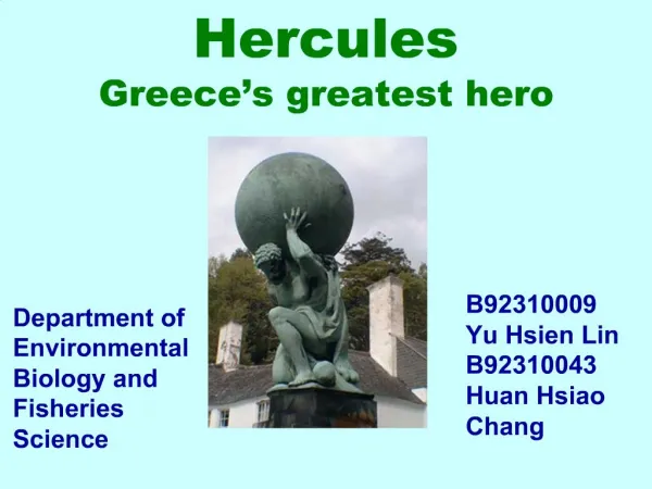 Hercules Greece s greatest hero