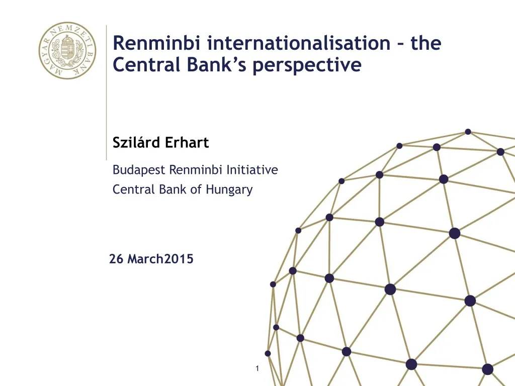 renminbi internationalisation the central bank s perspective