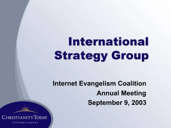 International Strategy Group
