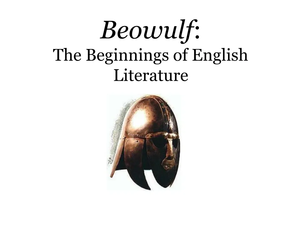 beowulf the beginnings of english literature