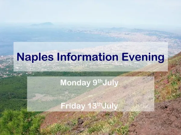 Naples Information Evening