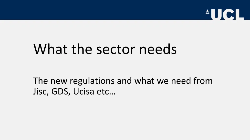 what the sector needs