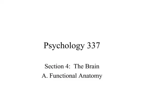 Psychology 337