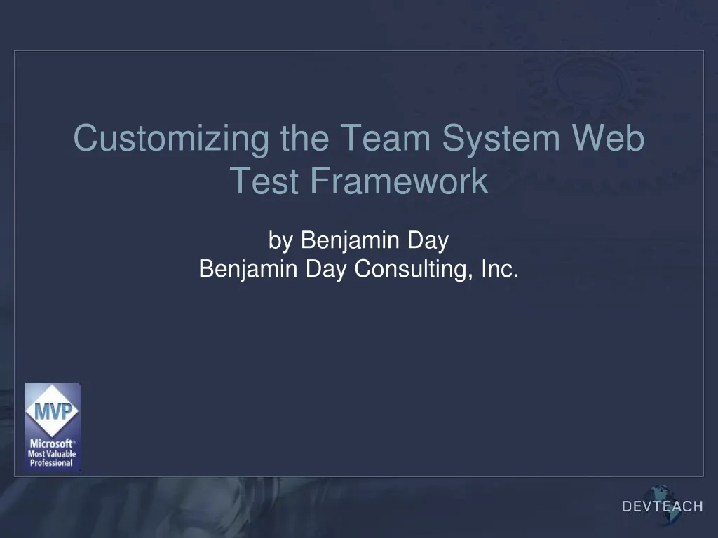 customizing the team system web test framework
