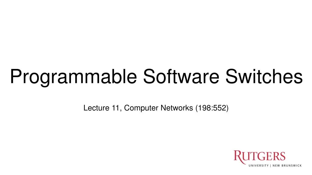 programmable software switches