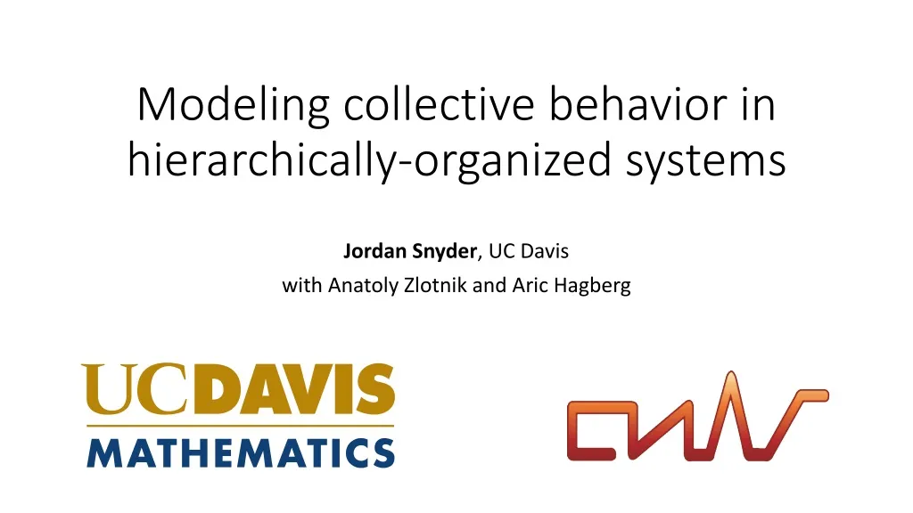 modeling collective behavior in hierarchically organized systems
