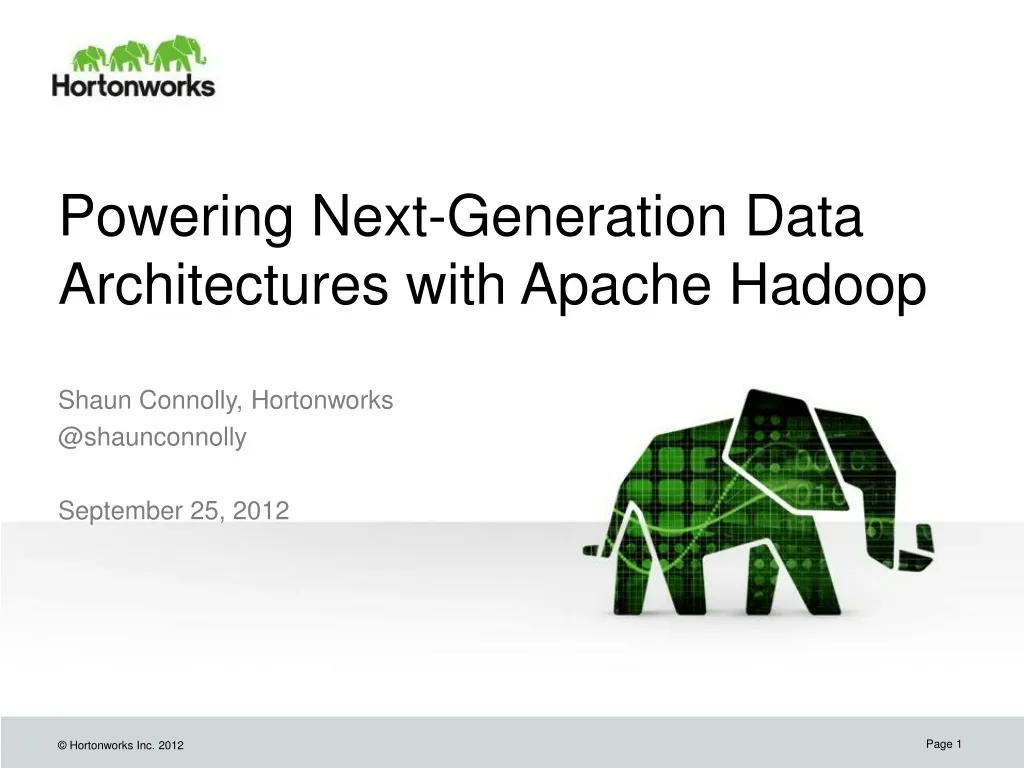 powering next generation data architectures with apache hadoop