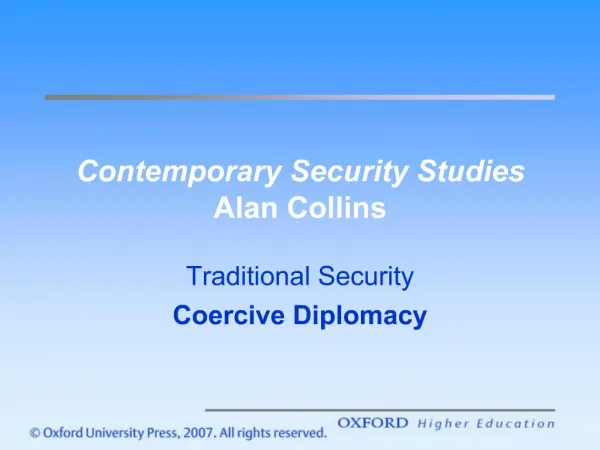 Contemporary Security Studies Alan Collins
