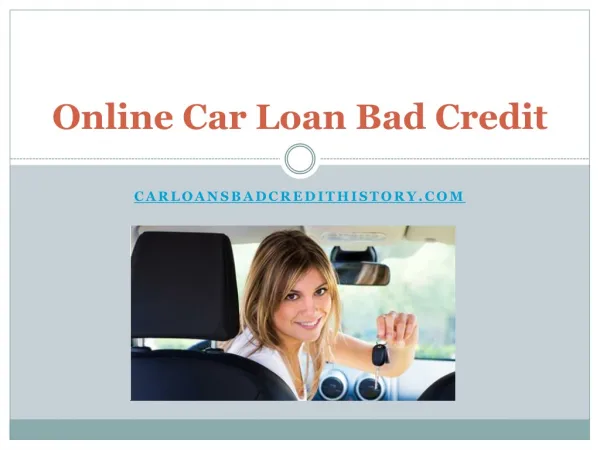 Get car loan bad credit