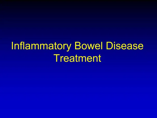 Inflammatory Bowel Disease Treatment