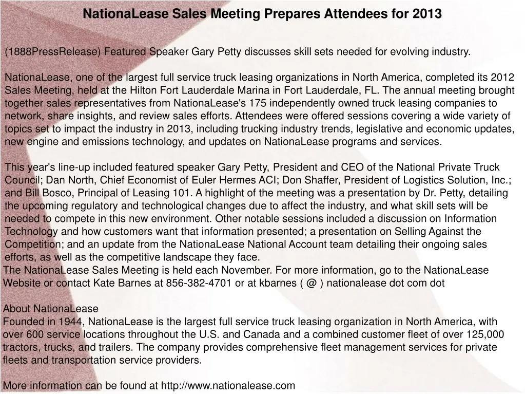 nationalease sales meeting prepares attendees