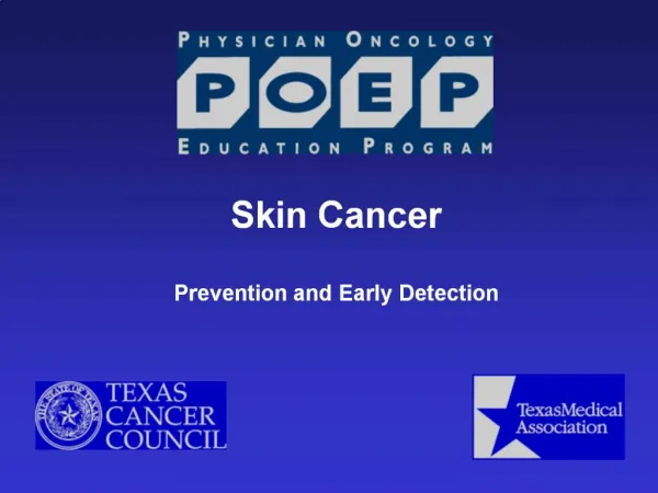 Skin Cancer Prevention and Early Detection
