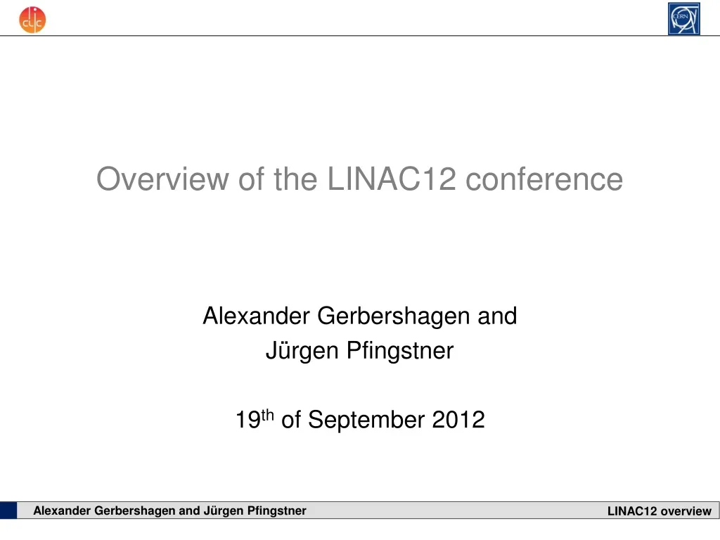 overview of the linac12 conference