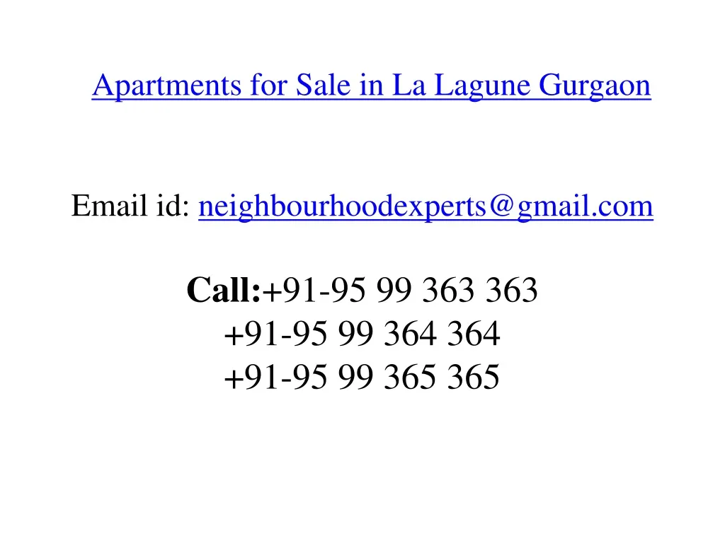 apartments for sale in la lagune gurgaon