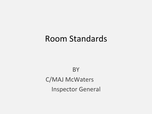 Room Standards