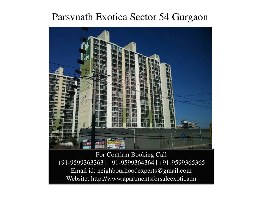 parsvnath exotica sector 54 gurgaon