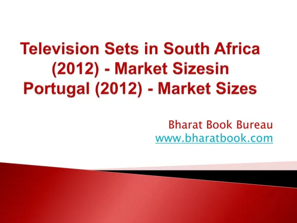 Television Sets in South Africa (2012) - Market Sizes
