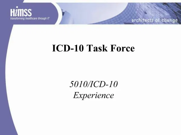 ICD-10 Task Force