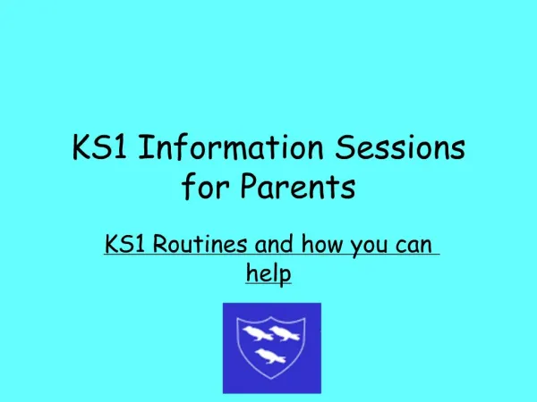 KS1 Information Sessions for Parents
