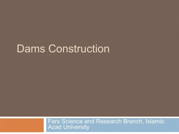 Dams Construction