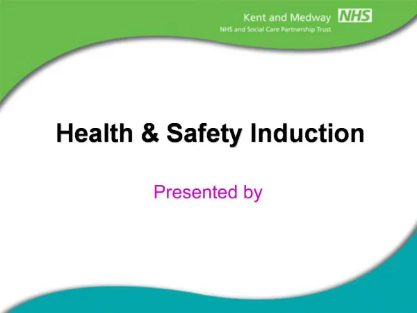 Health Safety Induction
