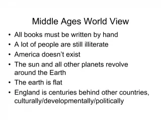 Middle Ages World View - slide 1