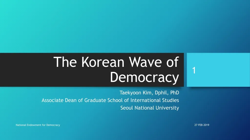 the korean wave of democracy